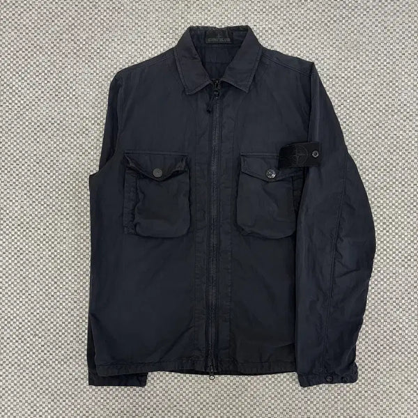 [BUNJANG] Stone Island Ghost Shirt Jacket M Black / [M]스톤아일랜드 고스트 셔츠자켓