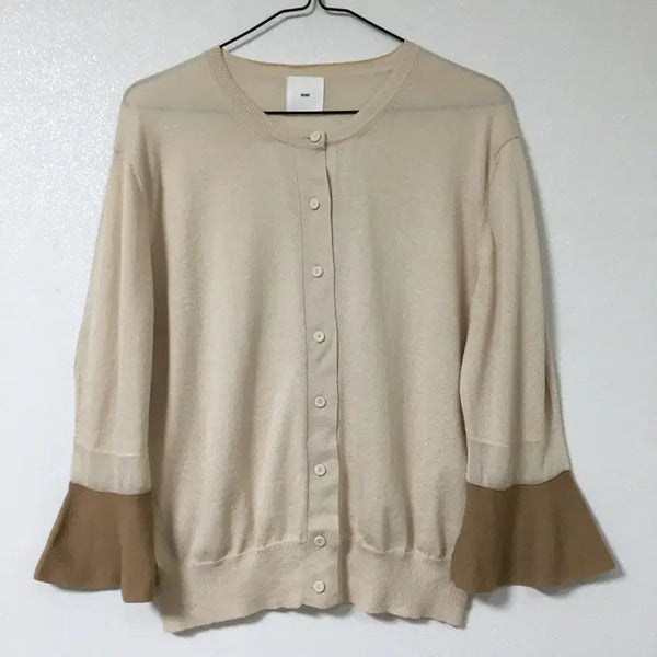 [BUNJANG] KUHO Puff Knit Cardigan / KUHO 구호 퍼프 니트 가디건