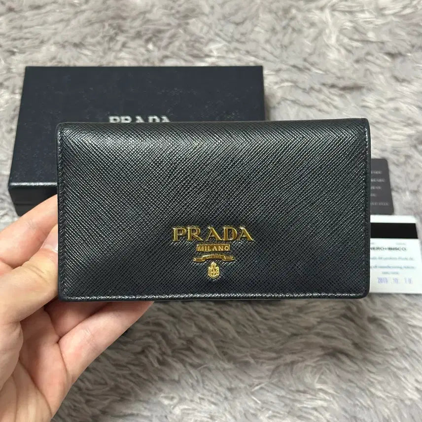 [BUNJANG] Prada Saffiano Wallet Black / [풀구성] 프라다 사피아노 반지갑 블랙