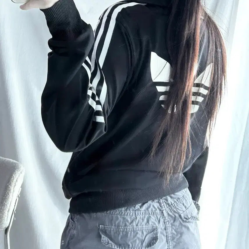 [BUNJANG] Adidas Big Logo Black Firebird Jersey / 아디다스 빅로고 블랙 파이어버드 져지