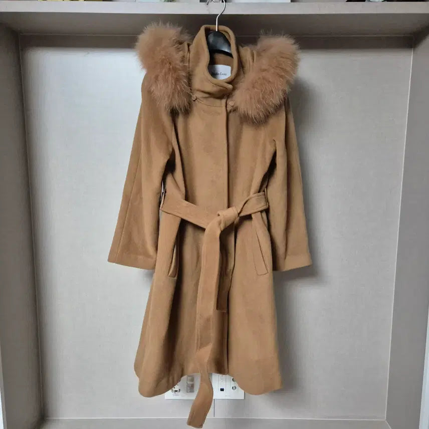 [BUNJANG] Studio Lux Cashmere Fox Hooded Coat / 66)스튜디오럭스 캐시미어 폭스 후드 코트