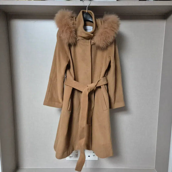 [BUNJANG] Studio Lux Cashmere Fox Hooded Coat / 66)스튜디오럭스 캐시미어 폭스 후드 코트