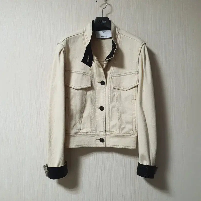 [BUNJANG] Obzee Texture Block Denim Jacket / 오브제 obzee 텍스처 블록 데님 자켓 55 사이즈 정품