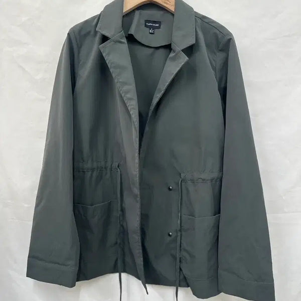 [BUNJANG] Plastic Island Women's Khaki Lightweight Jacket M / [상태최상] 플라스틱아일랜드 상의 여성 자켓 카키 바스락 허리조임끈 M