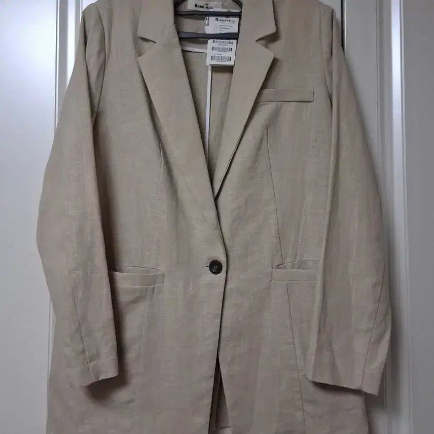[BUNJANG] Romistory Beige Linen Jacket / 로미스토리 베이지린넨자켓 66 77. 새상품