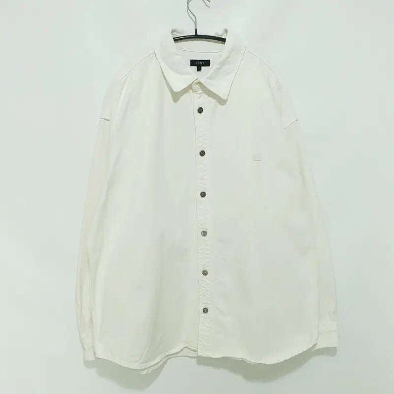 [BUNJANG] JSNY Oversized Ecru Denim Shirt Jacket / JSNY 오버사이즈 에쿠르 데님 셔츠 자켓 M_M3044