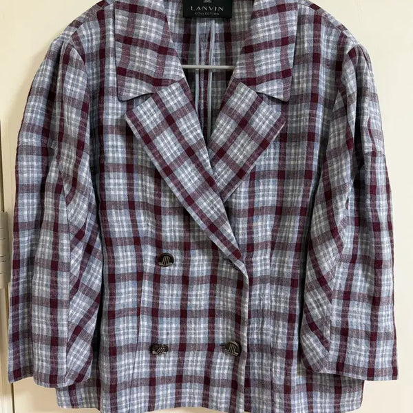 [BUNJANG] Lanvin Check Pattern Linen Jacket / 랑방 체크 패턴 자켓