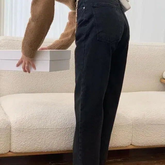 [BUNJANG] MUDO Dark Grey Denim Pants Size 2 / [실사 O]모도 다크그레이 데님 2사이즈