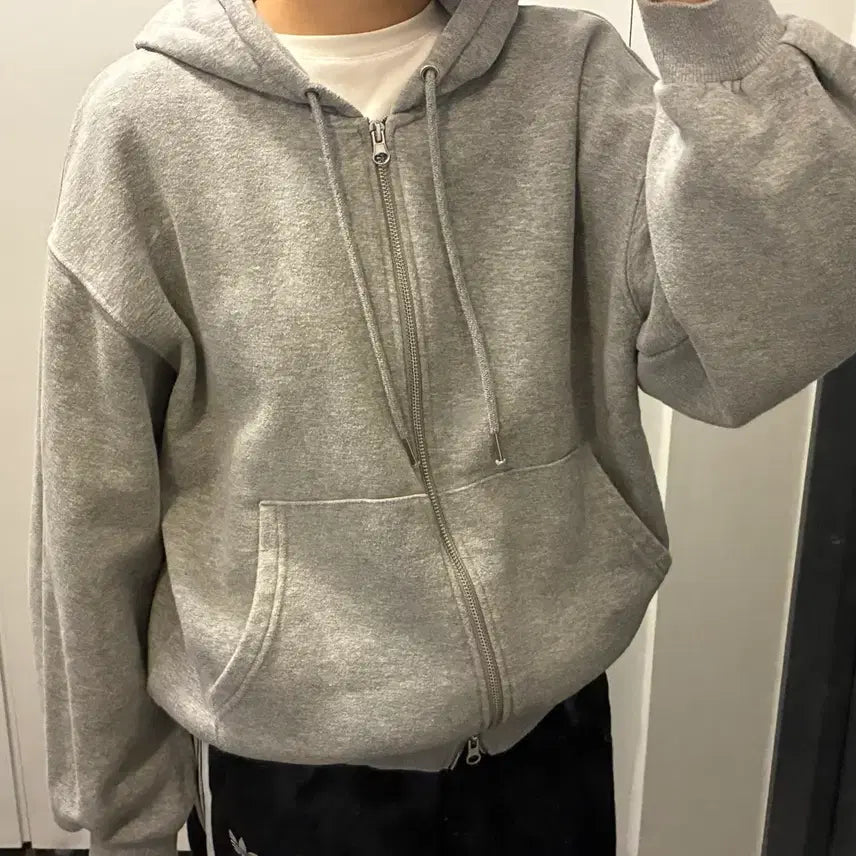 [BUNJANG] TOPTEN Grey Two-Way Hooded Zip-Up Jacket Size 85 / 탑텐 그레이 투웨이 후드집업(85)