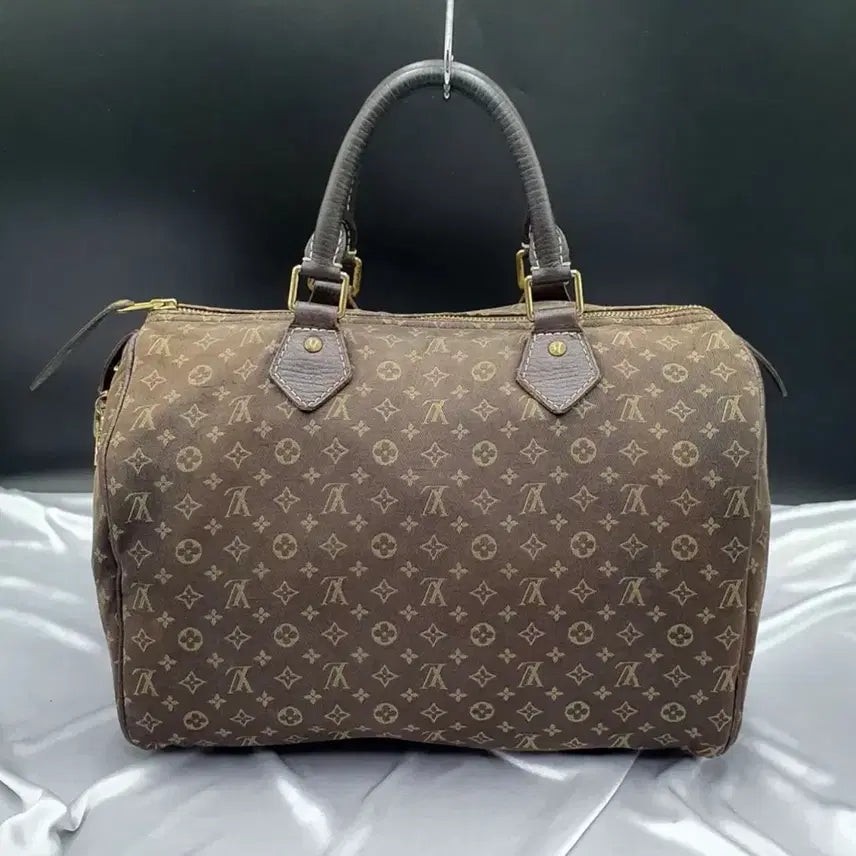 [BUNJANG] Louis Vuitton Mini Lin Monogram Canvas Tote Bag Brown / 루이비통 미니린 30 모노그램 캔버스 브라운