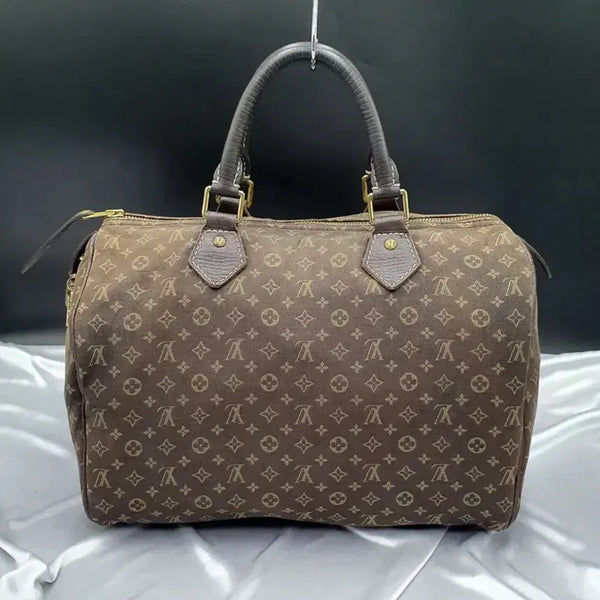 [BUNJANG] Louis Vuitton Mini Lin Monogram Canvas Tote Bag Brown / 루이비통 미니린 30 모노그램 캔버스 브라운