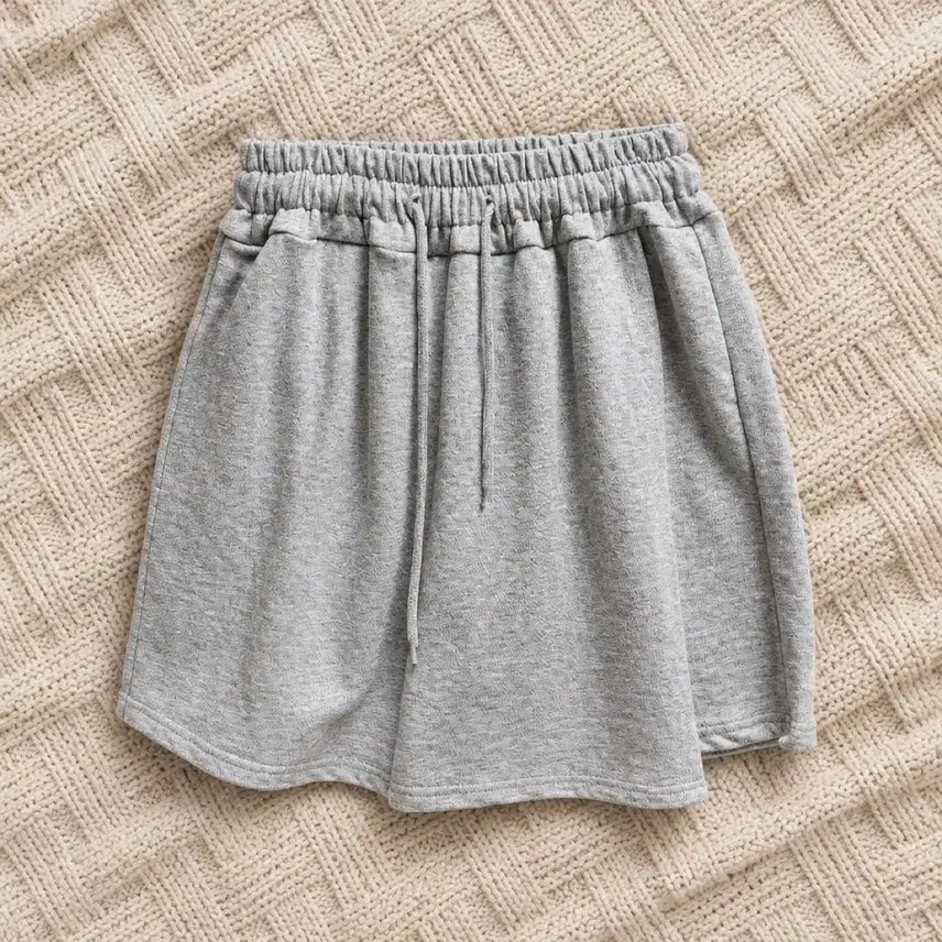 [BUNJANG] Basic Loose Fit Training Skirt Shorts (Gray) / 새상품:) 기본 루즈핏 트레이닝 치마반바지 그레이