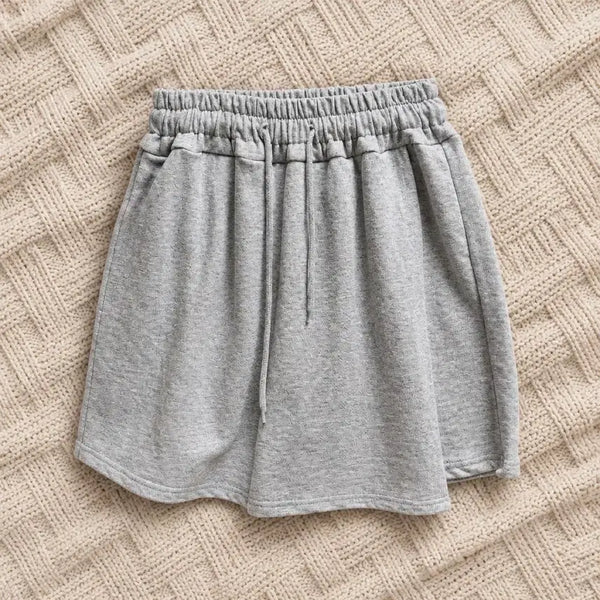 [BUNJANG] Basic Loose Fit Training Skirt Shorts (Gray) / 새상품:) 기본 루즈핏 트레이닝 치마반바지 그레이