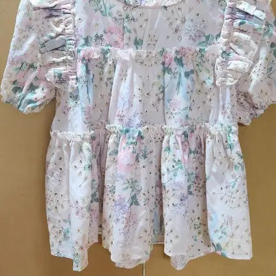 [BUNJANG] Girl's Flower Pattern Blouse / 사랑스러운 플라워 패턴  블라우스(실착1)