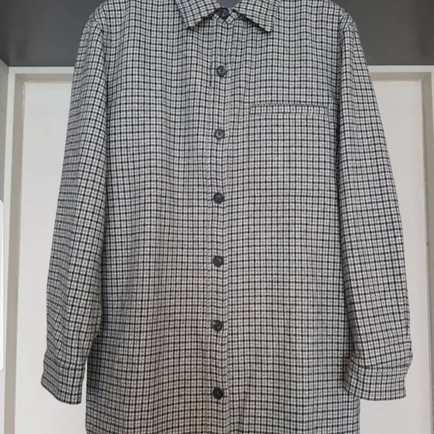 [BUNJANG] BCBG Wool Blend Check Shirt / bcbg 모혼방 체크상의