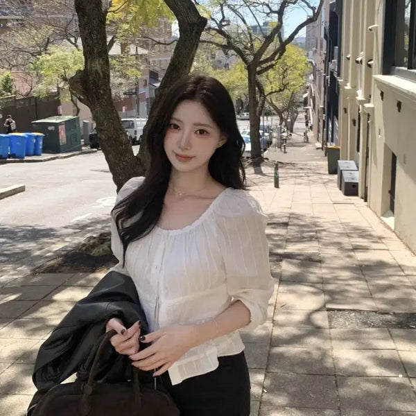 [BUNJANG] Plant Shop Bay Blouse / 플랜트샵 베이 블라우스