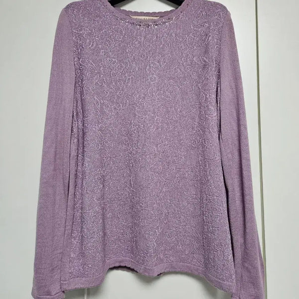 [BUNJANG] Escallier Lavender Knit Top (Size 90) / (새상품) 에스깔리에 라벤더 니트티 (90)