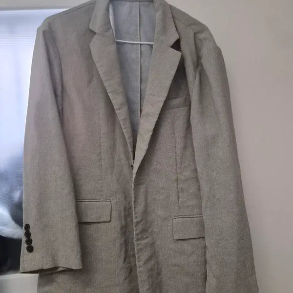 [BUNJANG] Men's Linen Jacket Set (Top + Bottom) / 남성 린넨 자켓 세트 (상의 + 하의)