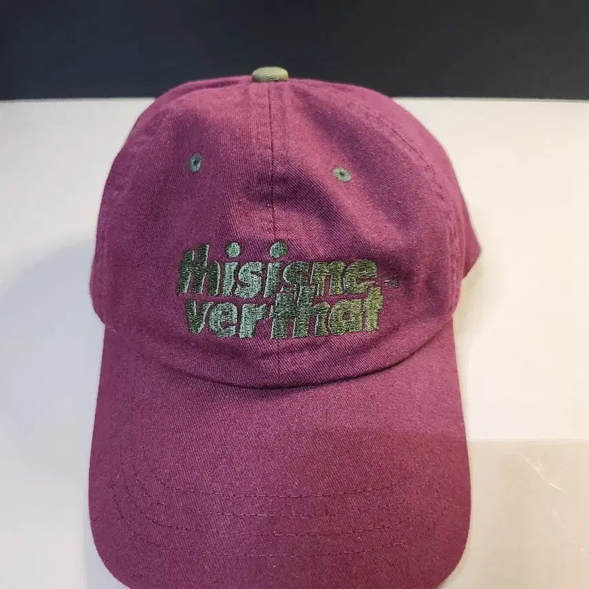 [BUNJANG] Thisisneverthat Burgundy Logo Ball Cap / 디스이즈네버댓 버건디 로고 볼캡 모자