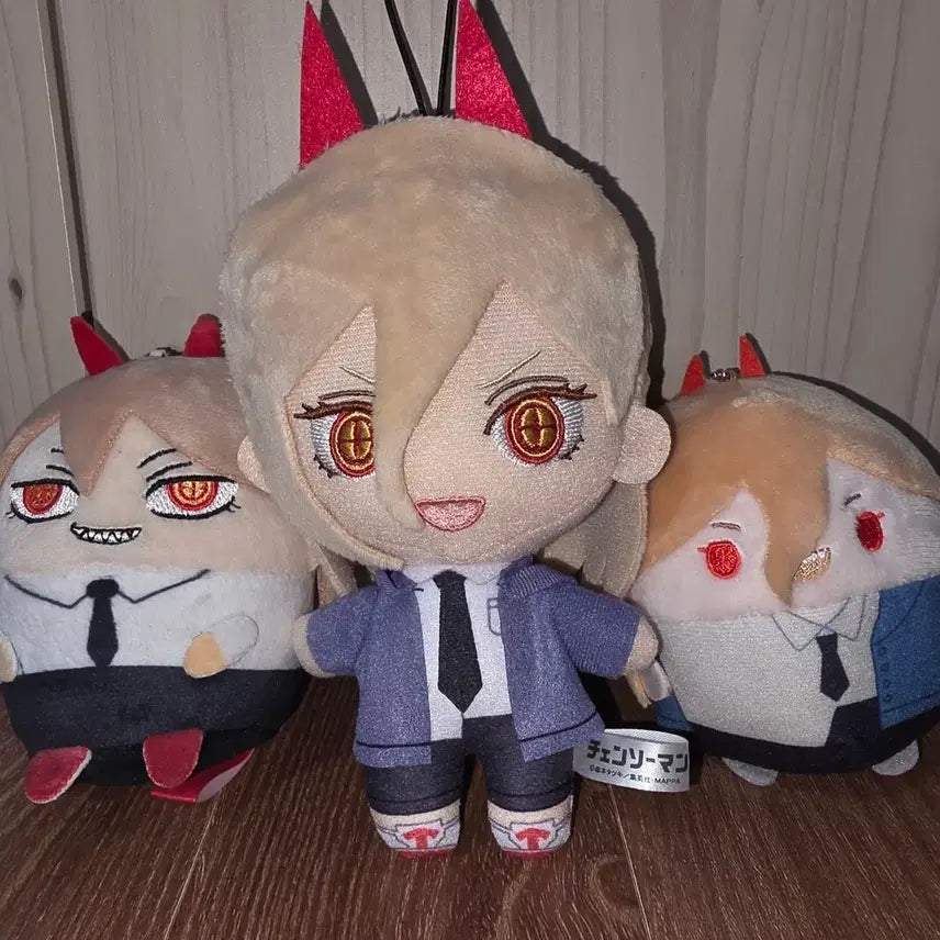 [BUNJANG] Chainsaw Man Power Plush Keychain 3-Piece Bundle Set / 체인소맨 파워 인형 3종 일괄