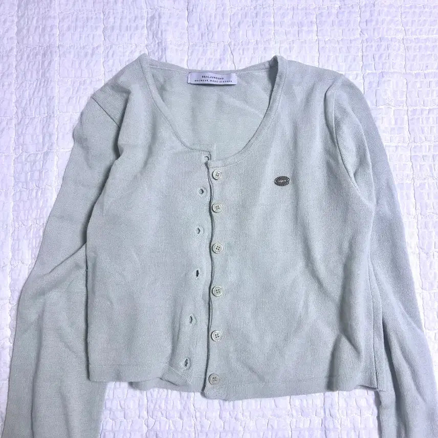 [BUNJANG] Mint Cropped Cardigan / 민트 크롭 가디건