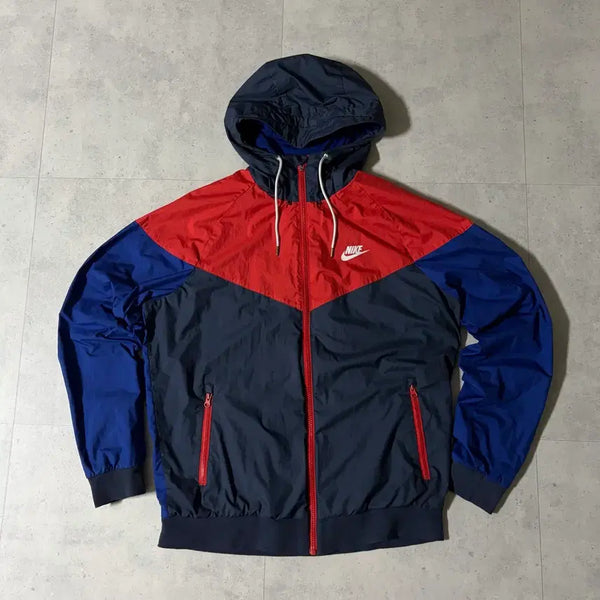 [BUNJANG] Nike Windrunner Jacket Navy/Red/Blue / 나이키 윈드러너 자켓 남색/빨강/파랑