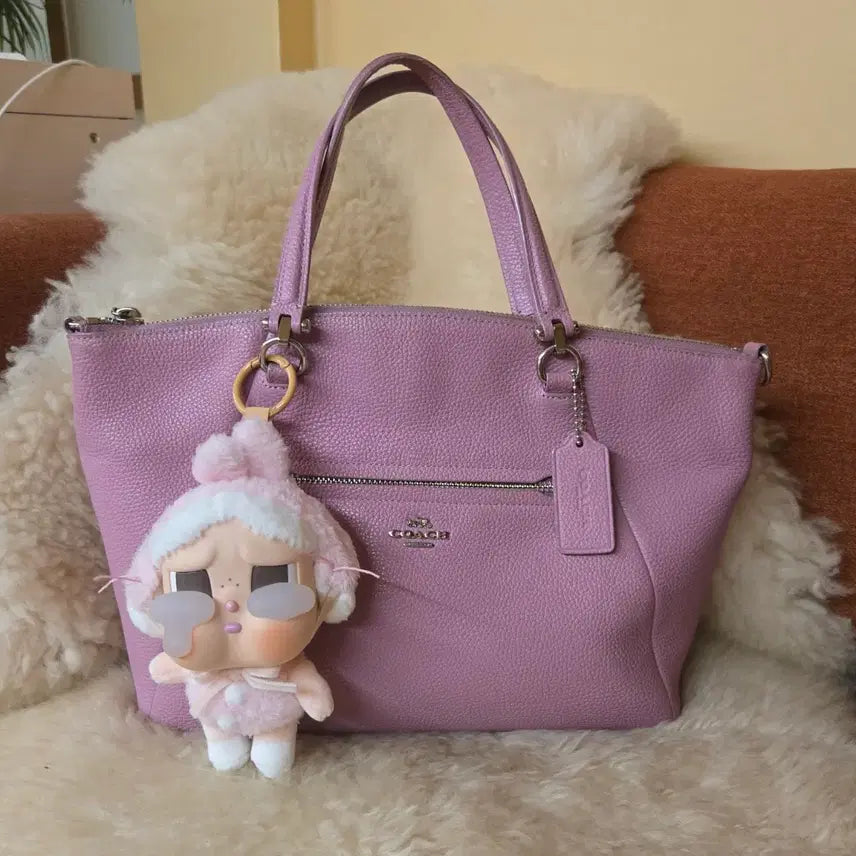 [BUNJANG] Coach Pink Leather Tote Bag / 코치 핑크 가죽 토트백