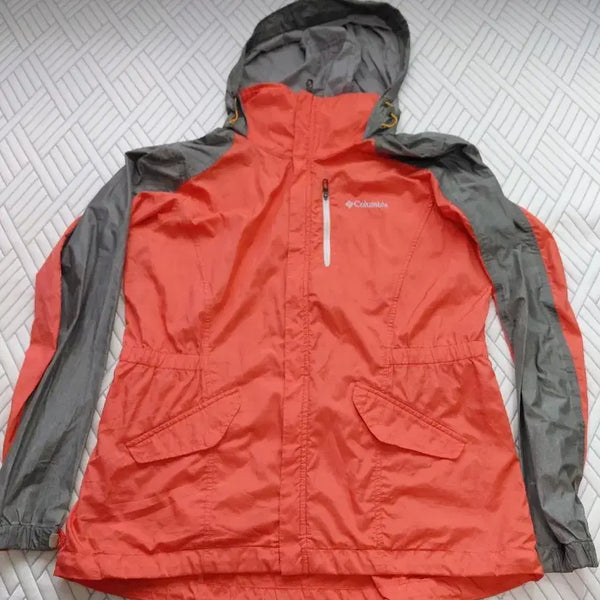 [BUNJANG] Columbia Windbreaker Jacket Khaki/Grapefruit XL / 컬럼비아 바람막이 자켓 자몽/카키 XL