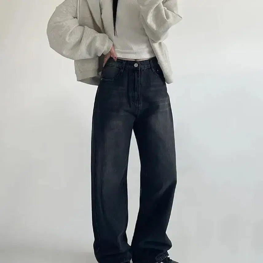 [BUNJANG] Black Denim Jeans / 흑청바지
