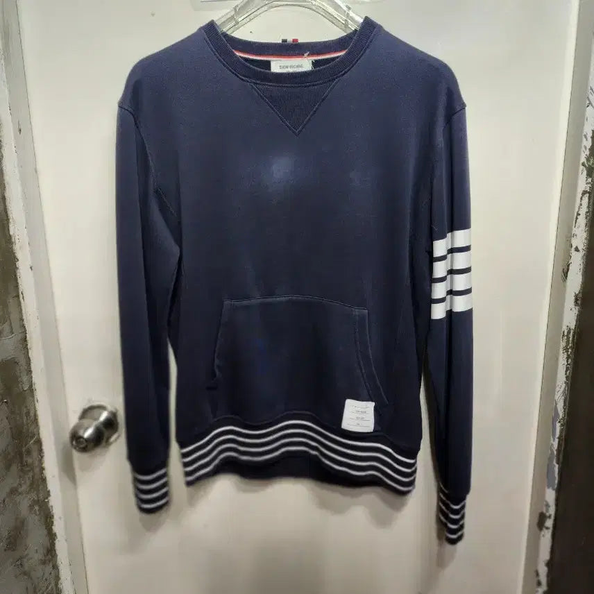 [BUNJANG] Thom Browne Navy Sweatshirt / 톰브라운 네이비 맨투맨