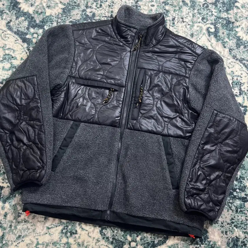 [BUNJANG] Bonrrow Quilted Mix Zip-up Jacket L / Bonrrow 본로우 플리스 퀄팅 믹스 집업 자켓 L