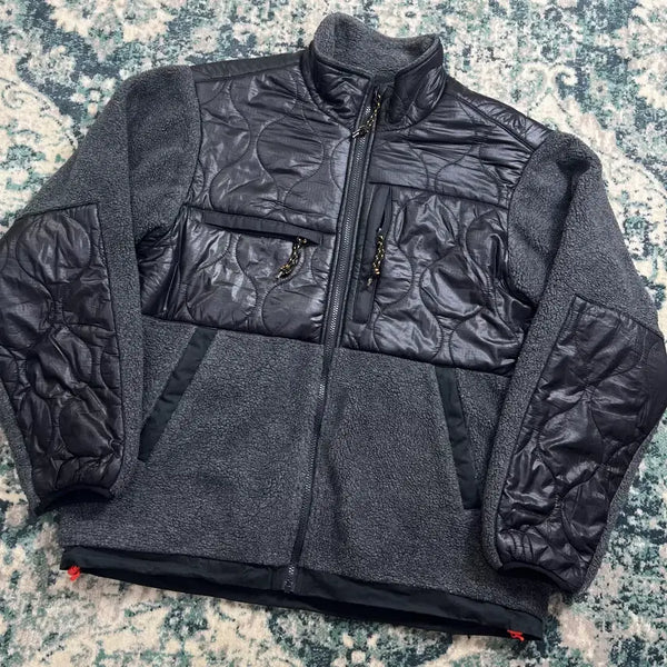 [BUNJANG] Bonrrow Quilted Mix Zip-up Jacket L / Bonrrow 본로우 플리스 퀄팅 믹스 집업 자켓 L