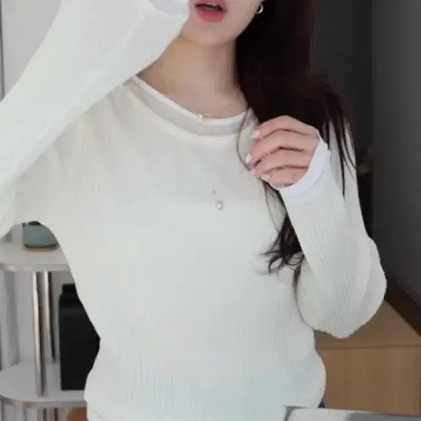 [BUNJANG] Lemon Cream Layered Knit / 레몬 크림 레이어드 니트