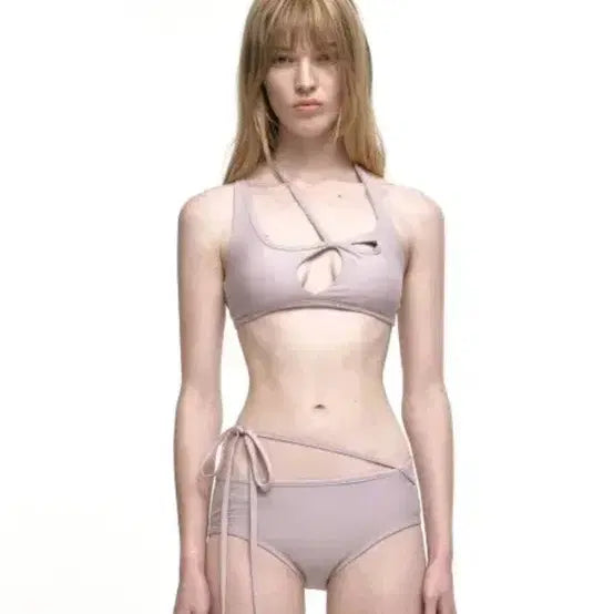 [BUNJANG] Dusty Pink Cut-Out Bikini Size 0 / 나체 컷아웃 비키니 더스티 핑크 0사이즈