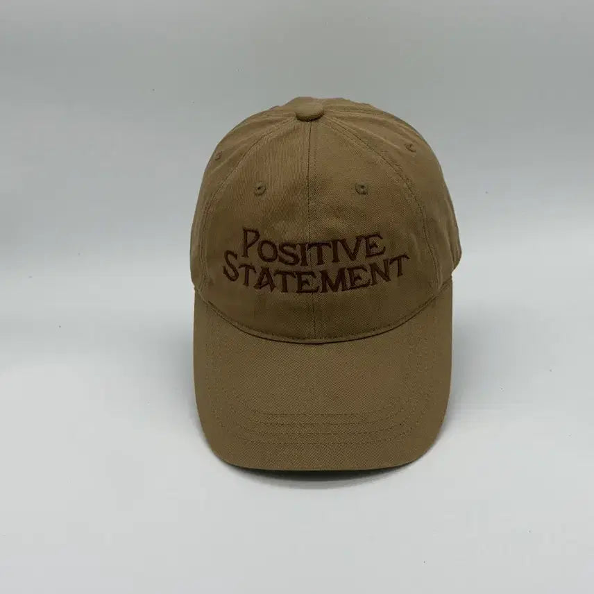 [BUNJANG] Positive Statement Beige Ball Cap Hat / [F] 포지티브 스테이트먼트 베이지 볼캡 모자