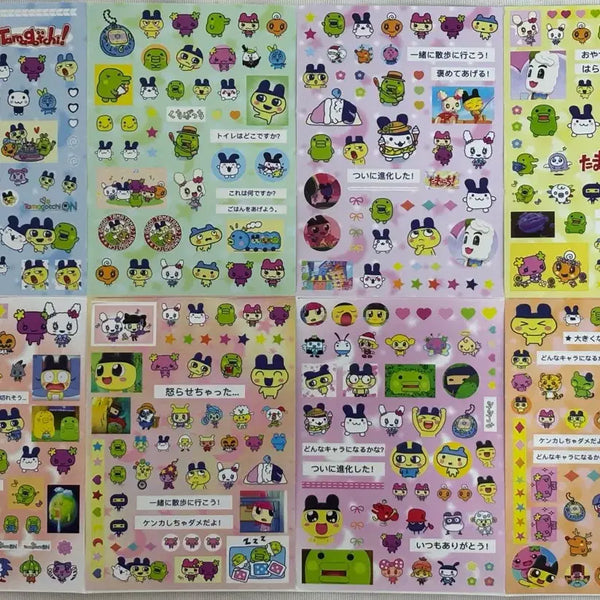 [BUNJANG] Tamagotchi Sticker Set (8 Sheets) / 8장 다마고치 스티커세트