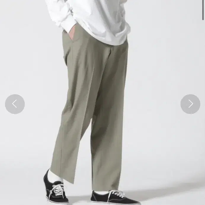 [BUNJANG] YOKE 23SS Stitched Wool Straight Trousers Olive / (2)YOKE요크 23SS STITCHED WOOL STRAIGHT TROUSERS