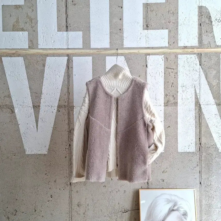 [BUNJANG] Natural Wool Cocoa Vest / 천연양모 코코아색 베스트