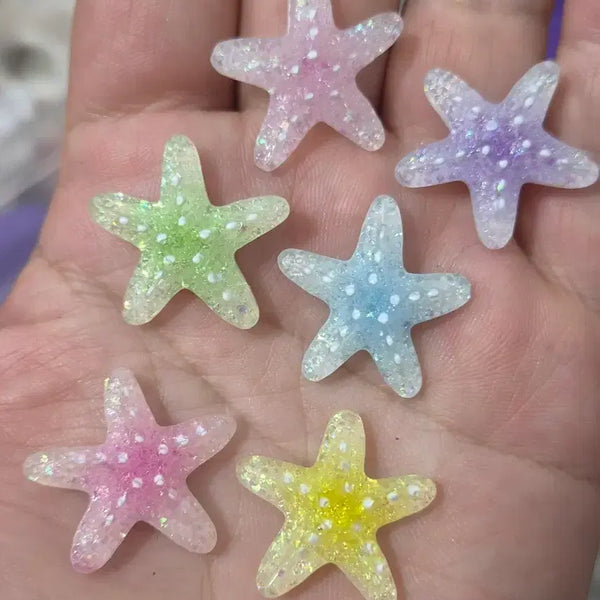 [BUNJANG] Starfish Charms for Decoden and Toploader Decoration (Random Set of 10) / 신상 불가사리  데코덴 파츠  탑꾸재료 10개당 랜덤
