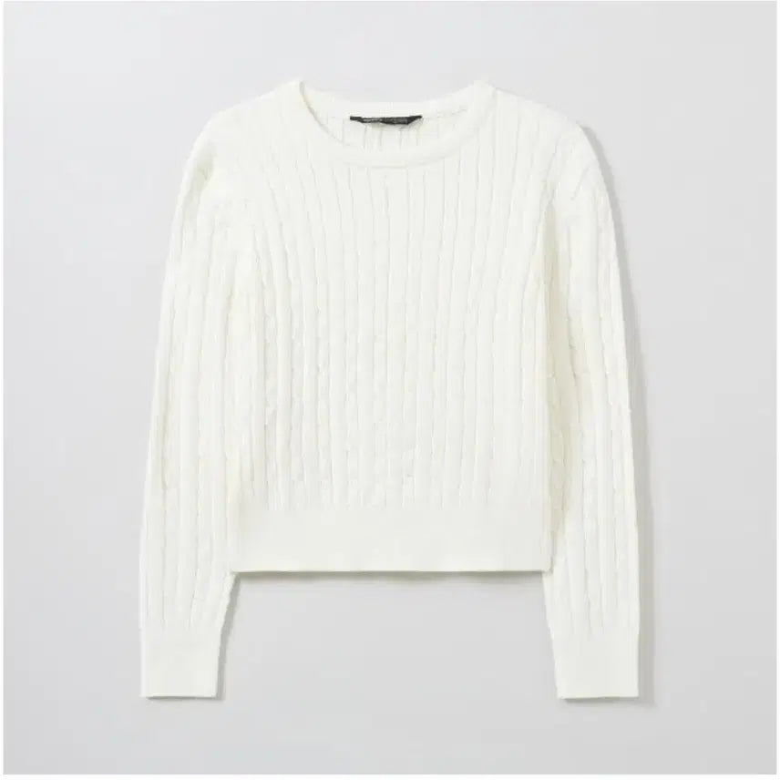 [BUNJANG] Cable Knit Sweater - Ivory / 케이블 니트 스웨터 아이보리