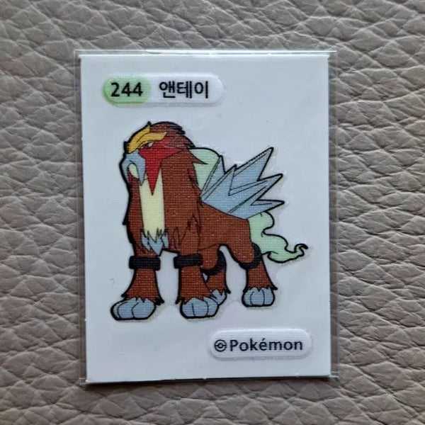 [BUNJANG] Pokemon Bread Sticker Entei #244 / 포켓몬스터 띠부씰 엔테이 스티커