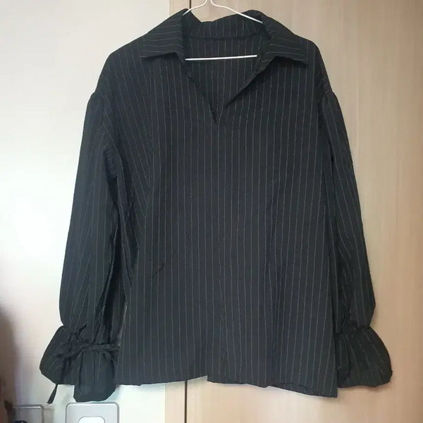[BUNJANG] Plus Size Volume Puff Sleeve Blouse / 빅사이즈 볼륨퍼프 블라우스 77 88