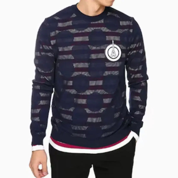 [BUNJANG] Kenzo Eiffel Tower Liberty Patch Dot Round Neck Knit XXL / 겐조 에펠탑 리버티패치 도트 라운드넥 니트 XXL사이즈