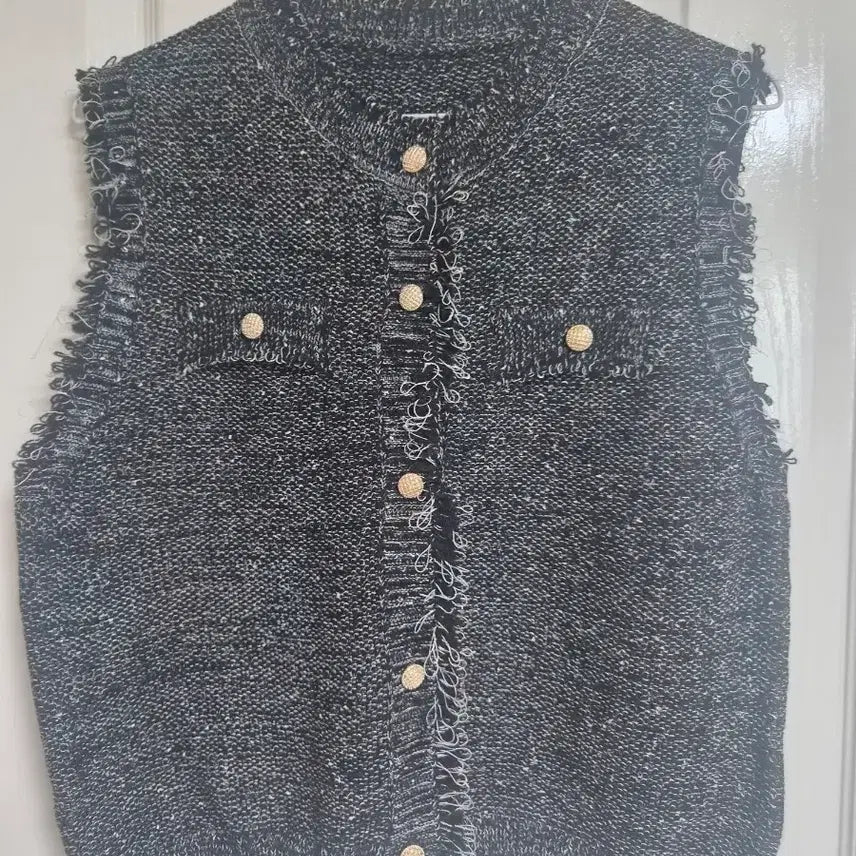 [BUNJANG] Tweed Knit Vest / 트위드 니트 조끼