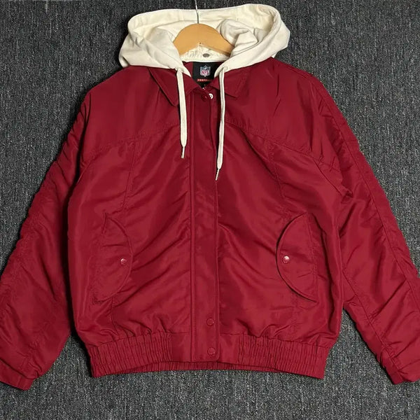 [BUNJANG] NFL Hooded Jumper (Wine) / NFL 후드 점퍼 S