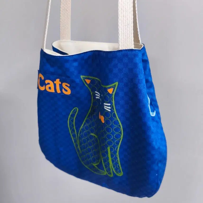 [BUNJANG] Cat Double-Sided Eco Bag / cat미니양면에코백