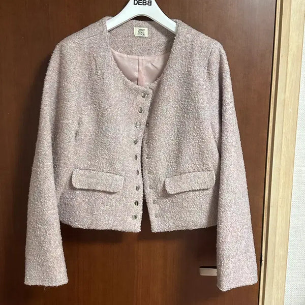 [BUNJANG] Letter From Moon Tweed Jacket Pink / 레터프롬문 트위드 자켓 핑크