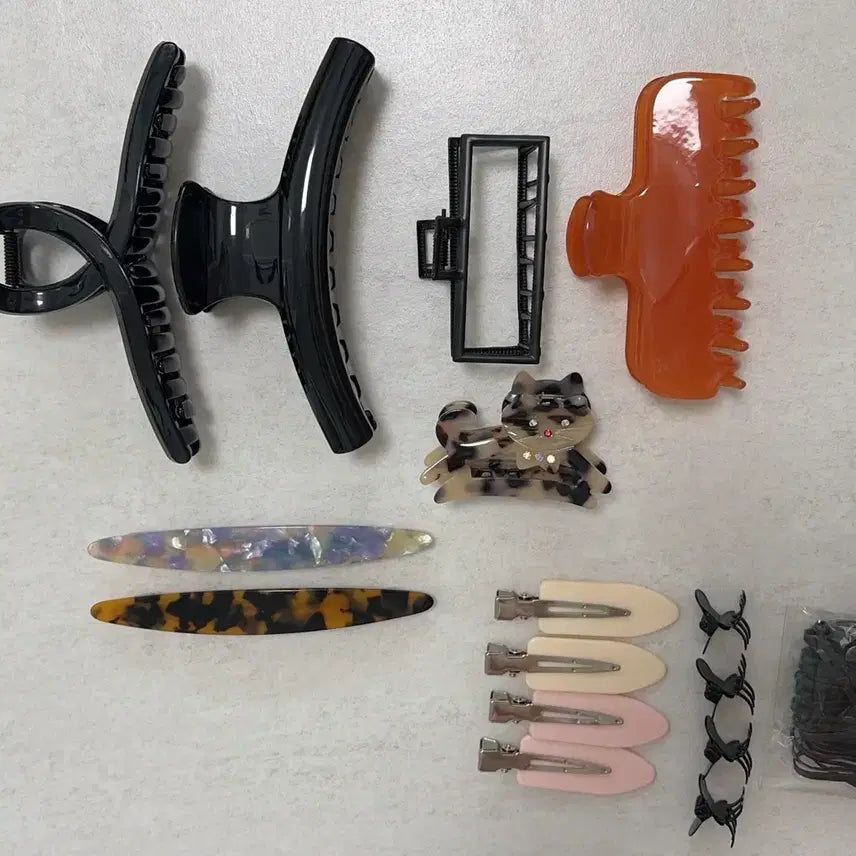 [BUNJANG] Hair Clips Set / 헤어핀 집게핀 미사용 제품 일괄