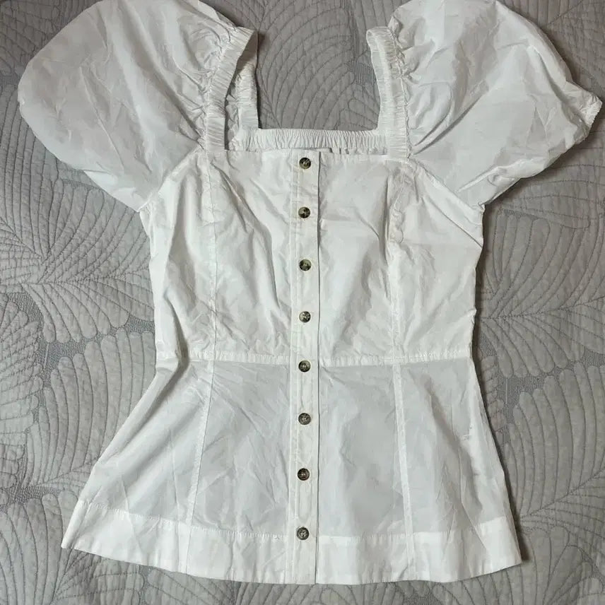 [BUNJANG] General Idea White Blouse - Size M / 제너럴아이디어 화이트 블라우스 m