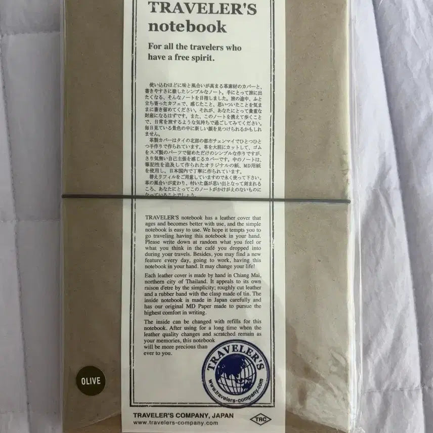 [BUNJANG] Travelers Notebook Original Olive (Sealed) + 3 Compatible Notebooks / 트래블러스 오리지널 올리브 미개봉+트노호환노트3권